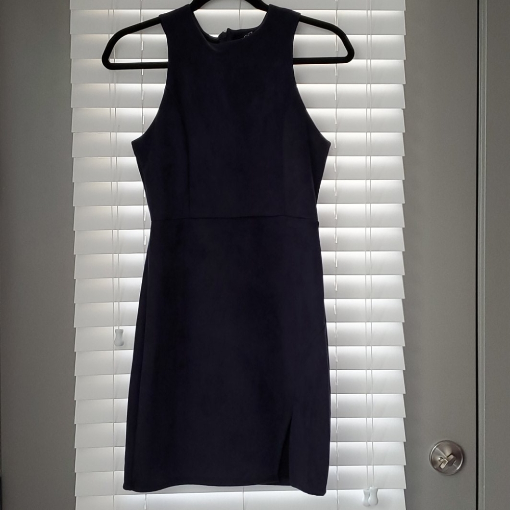 Navy Suede Dress